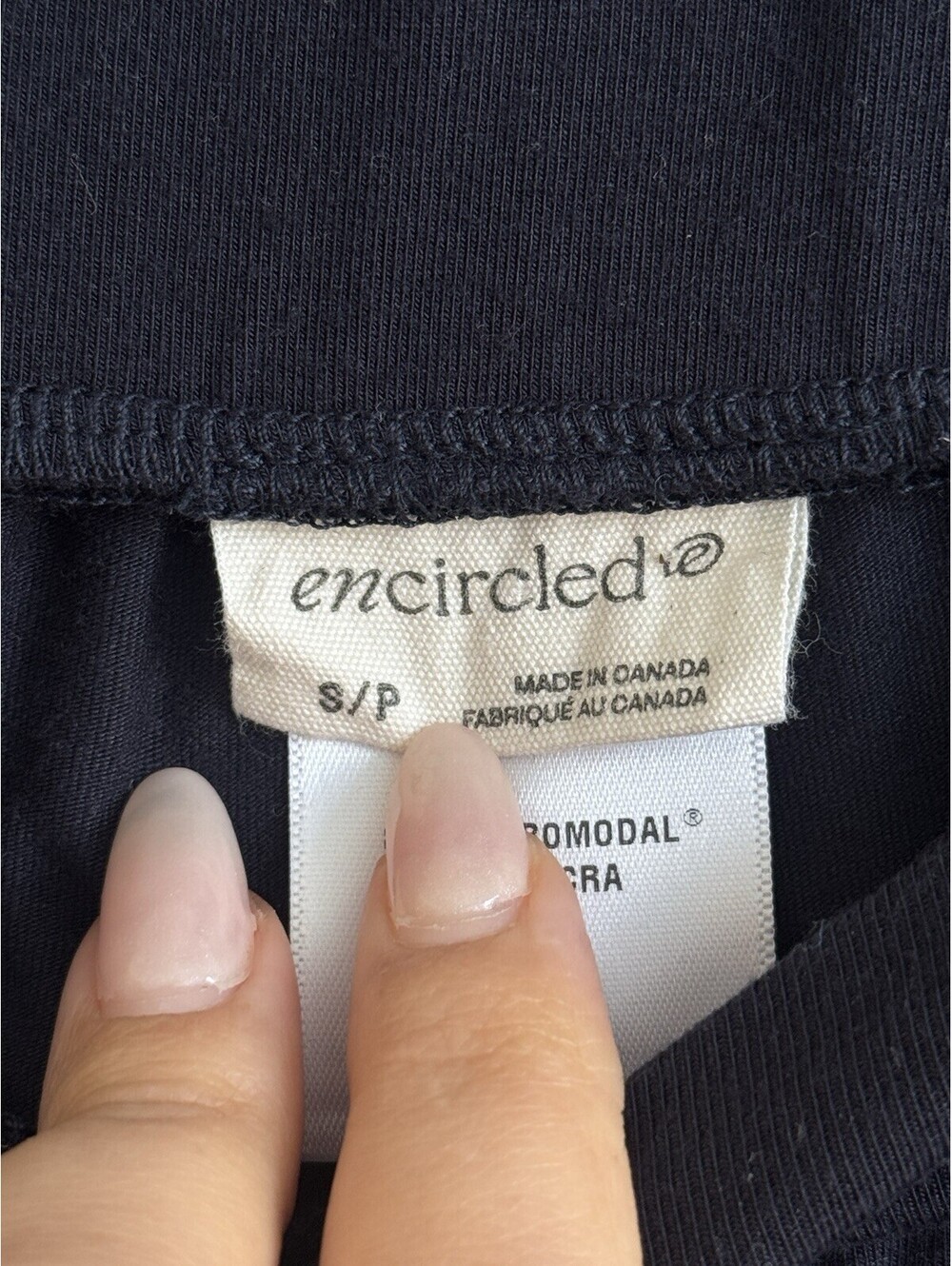 Encircled The Wanderer Slim Leg Pant Navy Blue Micromodal Made In Canada S — image 8 of 8